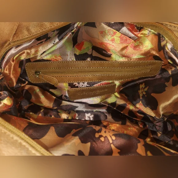 Tignanello Leather Satchel Handbag Cognac Color - Picture 10 of 17